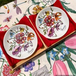 SALE! Pair NEW! ‘70s Gucci Porcelain Trinket Dshs